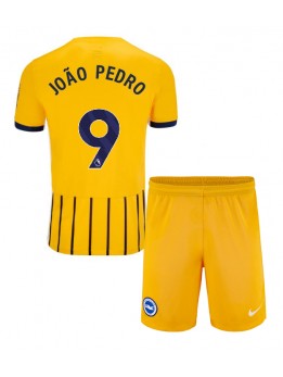 Brighton Joao Pedro #9 Replika Borta Kläder Barn 2024-25 Kortärmad (+ byxor)